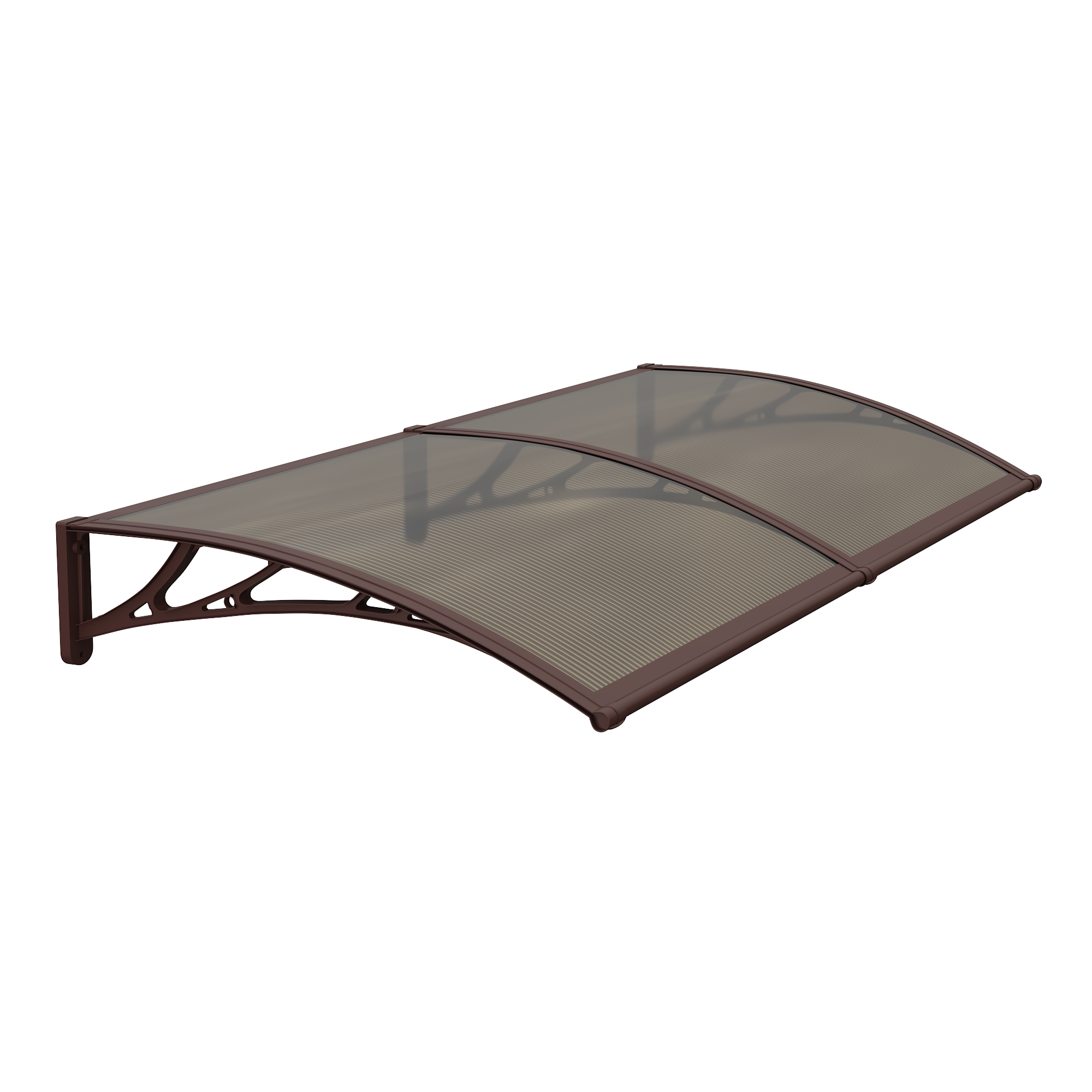 Copertină PREMIUM 200×60 cm, placă 6 mm dintr-o bucată – Maro/Bronz – Brun/Bronz