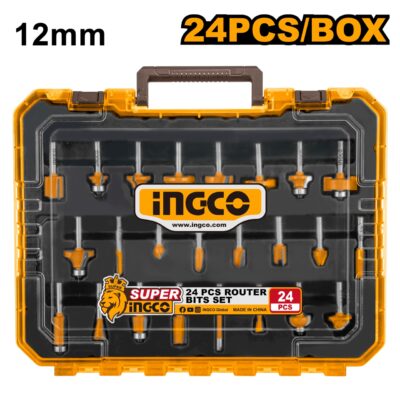Accesorii Oberfreza 12mm Set Industrial 24buc INGCO AKRT24122