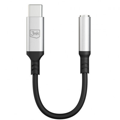 Adaptor Audio USB-C – 3.5mm 3MK, Argintiu