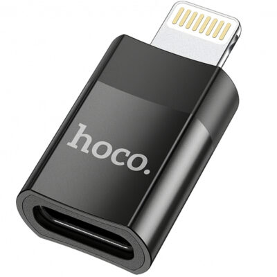 Adaptor Date si Incarcare USB-C – Lightning HOCO UA17, Negru