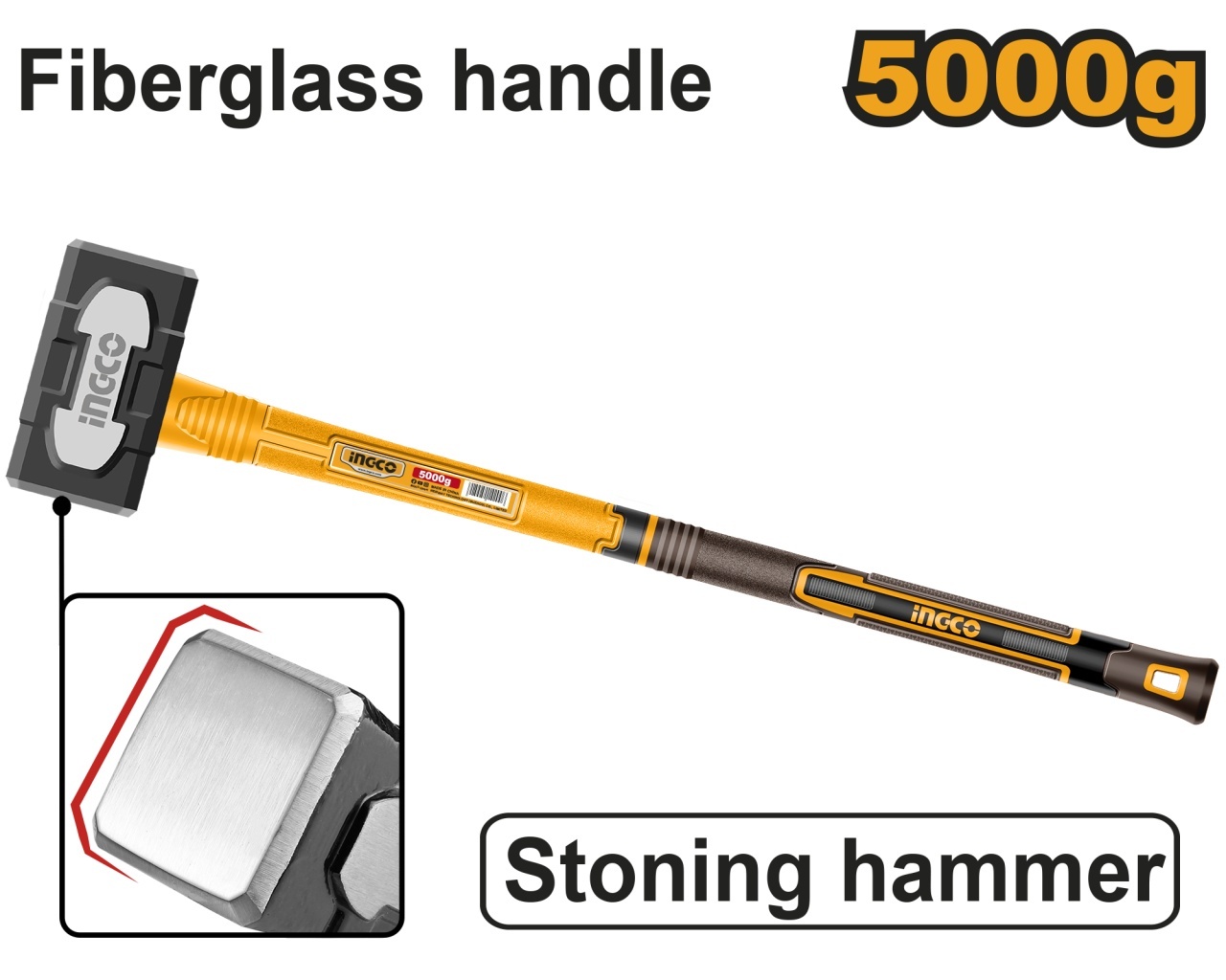 Baros 5.0Kg Maner de Fibra INGCO HSTH83598