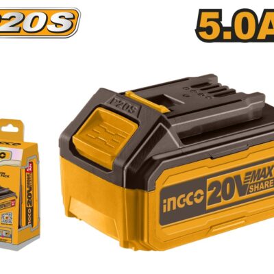 Baterie (Acumulator) 20V 5Ah Li-Ion INGCO FBLI2003 P20S pentru Scule Electrice, Autonomie Mare si Protectie Inteligenta