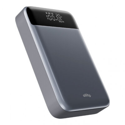 Baterie Externa Allity. APB-200 PocketPower, 19200mAh, 130W, QC + PD, 1 x USB-A – 2 x USB-C, Gri