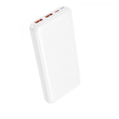 Baterie Externa Borofone BJ80A Clever, 10000mAh, 22.5W, QC + PD, 1 x USB-C – 2 x USB-A, Alba