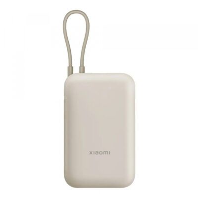Baterie Externa Xiaomi Pocket, 10000mAh, 22.5W, QC + PD, 1 x USB-A – 2 x USB-C, Bej BHR9072GL