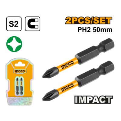 Bits Impact PH2 Set 2 Buc INGCO SDBIM71PH250