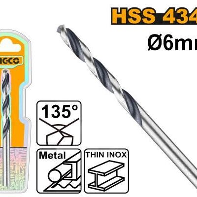 Burghiu HSS Metal 6mm INGCO DBT1200604