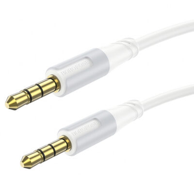 Cablu Audio 3.5mm – 3.5mm Borofone BL19 Creator, 1m, Alb