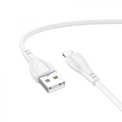 Cablu Date si Incarcare USB-A – Lightning Borofone BX121 Energy, 18W, 1m, Alb