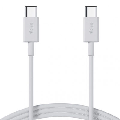 Cablu Date si Incarcare USB-C – USB-C Allity. AUC-03, 100W, 2m, Alb