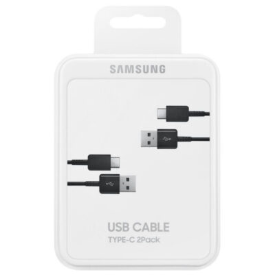 Cablu Date si Incarcare USB-A – USB-C Samsung 2-Pack, 25W, 1.5m, Negru EP-DG930MBEGWW
