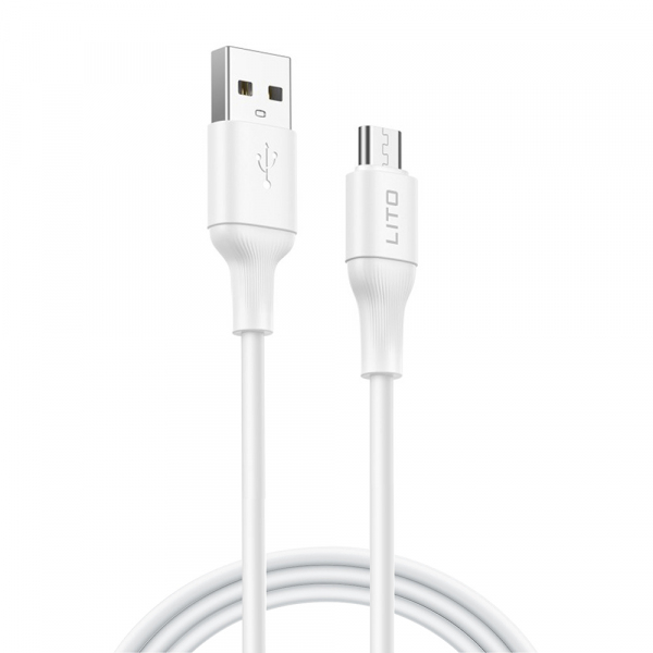 Cablu Date si Incarcare USB-A – microUSB Lito LD06V, 18W, 1m, Alb