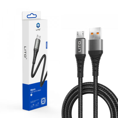 Cablu Date si Incarcare USB-A – microUSB Lito LD08V, 18W, 1m, Negru