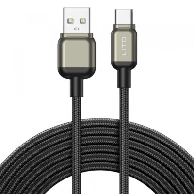 Cablu Date si Incarcare USB-A – USB-C Lito LD17, 18W, 1m, Negru