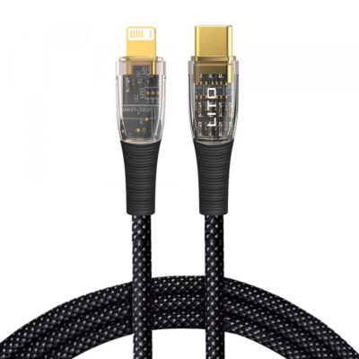 Cablu Date si Incarcare USB-C – Lightning Lito LD01, 27W, 1.2m, Negru