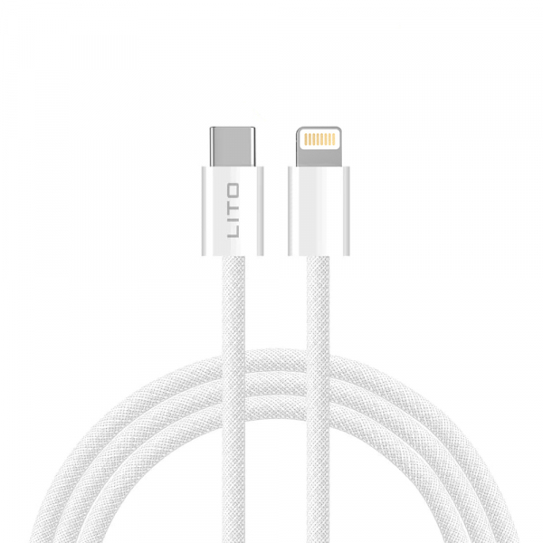 Cablu Date si Incarcare USB-C – Lightning Lito LD04CL, 27W, 1m, Alb