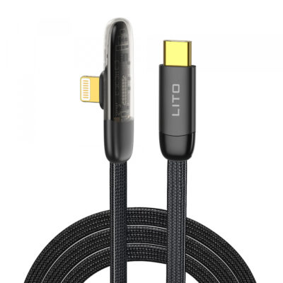 Cablu Date si Incarcare USB-C – Lightning Lito LD11CL, 30W, 1m, Negru