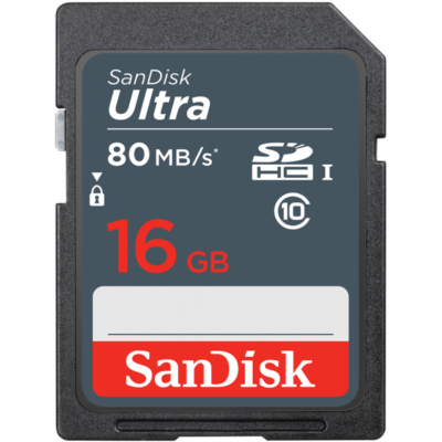Card Memorie SDHC SanDisk Ultra, 16Gb, Clasa 10 SDSDUNS-016G-GN3IN