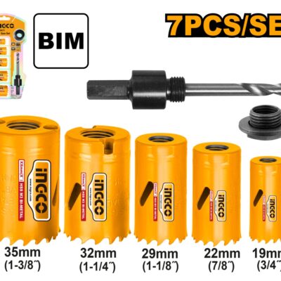 Carota Metal/Lemn/PVC Set 7buc INGCO AKH0071