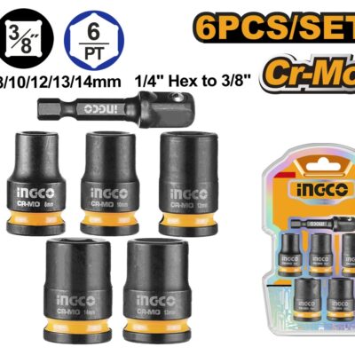 Chei Tubulare Impact 3/8 Set 6buc