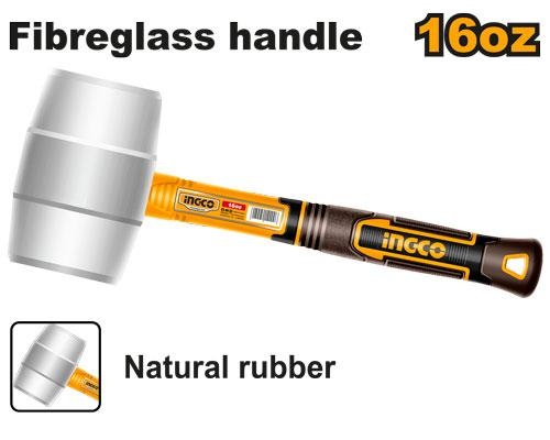 Ciocan Cauciuc 450gr Alb Moale INGCO HRUH8916