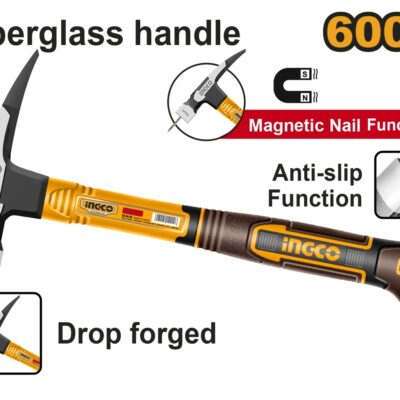 Ciocan cu 1 Colt 600g Maner Fibra si Magnet INGCO HCH81060