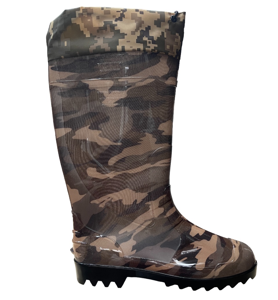 Cizme barbati lungi camo marime 44 impermeabile pentru pescuit si gradina – protectie sporita la ploaie si noroi