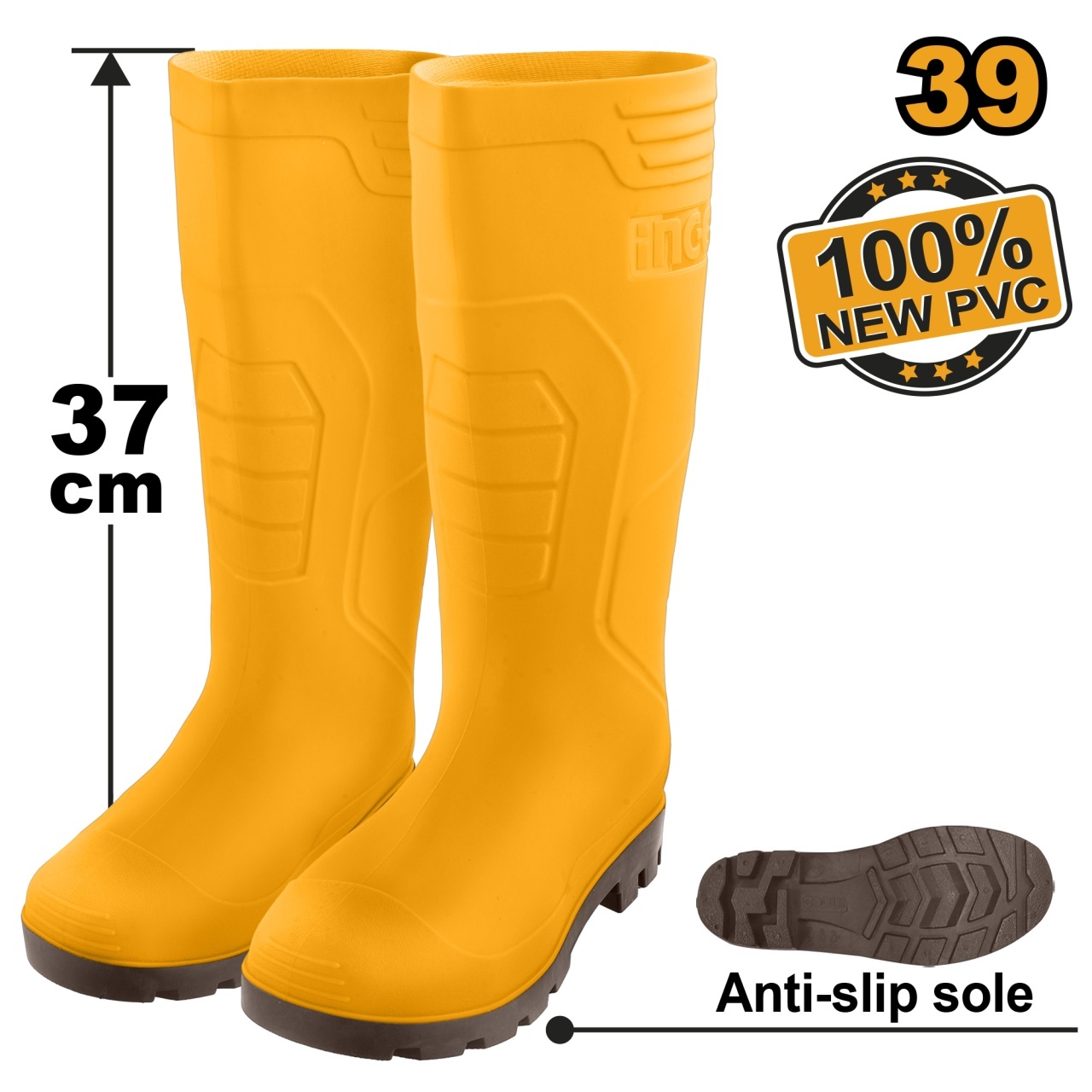 Cizme de Cauciuc 41 INGCO SSH092L.41