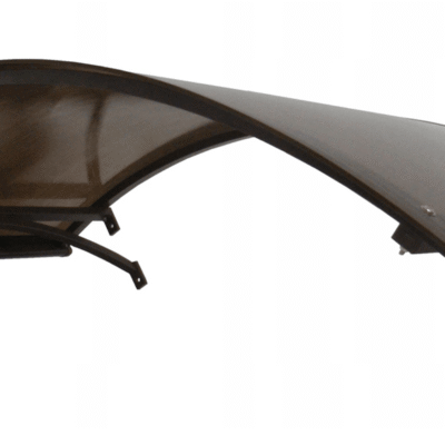 Copertină ARCADA PRO cu jgheab 140×90 cm din policarbonat – Maro/Bronz – Maro/Bronz
