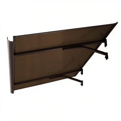 Copertină BODO PRO cu jgheab 120×90 cm din policarbonat – Maro/Bronz – Maro/Bronz