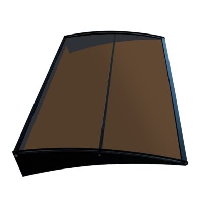 Copertină COR PRO 140×80 cm din aluminiu și plexiglas – Negru/Bronz – Negru/Bronz