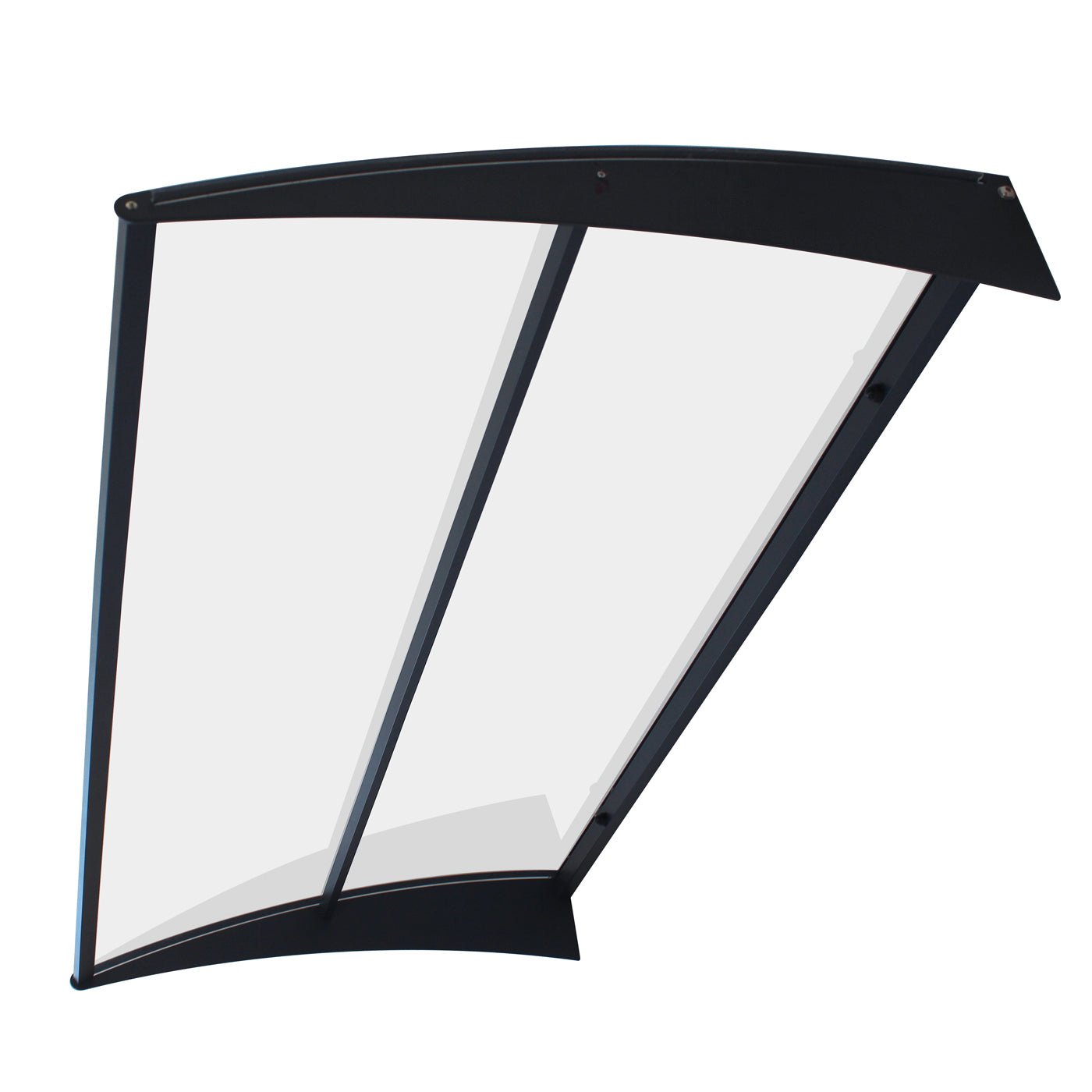 Copertină COR PRO 140×80 cm din aluminiu și plexiglas – Negru/Transparent – Negru/Transparent