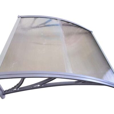 Copertină ECO 100×100 cm din policarbonat – Gri/Transparent – Gri/Transparent