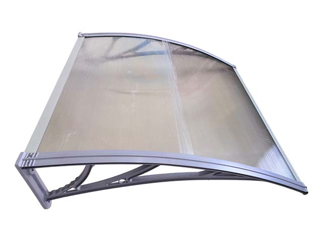 Copertină ECO 100×100 cm din policarbonat – Gri/Transparent – Gri/Transparent