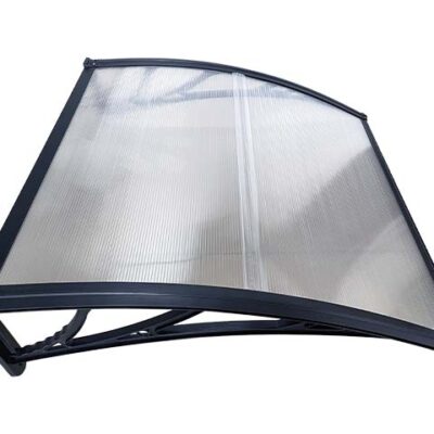 Copertină ECO 100×100 cm din policarbonat – Negru/Transparent – Negru/Transparent