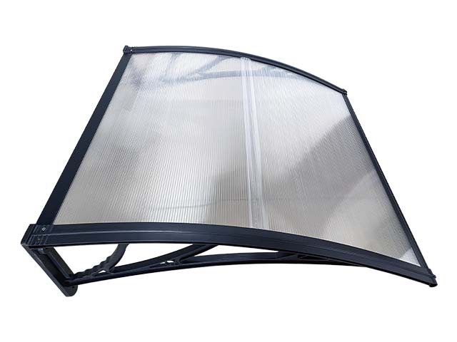 Copertină ECO 100×100 cm din policarbonat – Negru/Transparent – Negru/Transparent