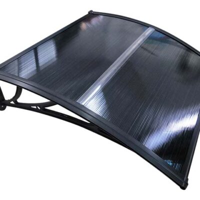 Copertină ECO 150×100 cm din policarbonat – Negru/Antracit – Negru/Antracit