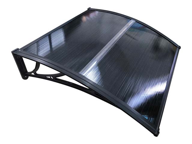 Copertină ECO 60×60 cm din policarbonat – Negru/Antracit – Negru/antracit
