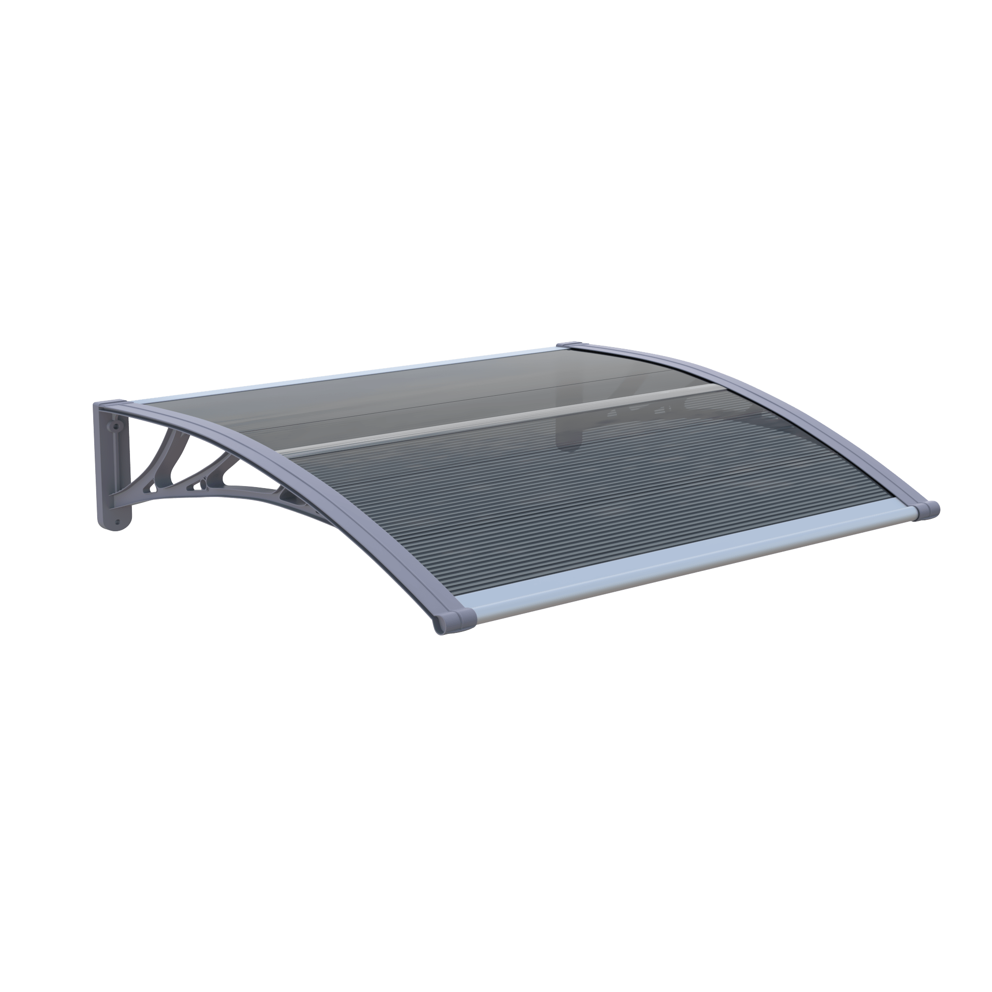 Copertină ECO 120×100 cm din policarbonat – Gri/Antracit – Gri/Antracit