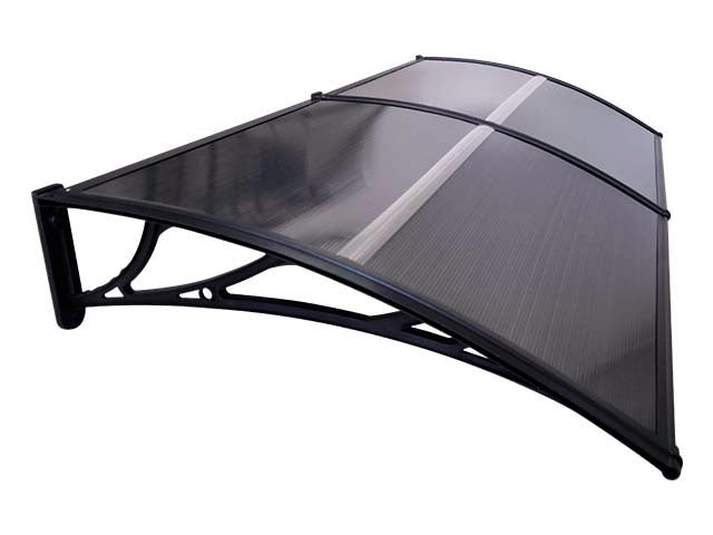 Copertină ECO 240×100 cm din policarbonat – Negru/Antracit – Negru/Antracit