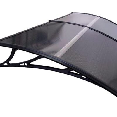 Copertină ECO 200×100 cm din policarbonat – Negru/Antracit – Negru/Antracit