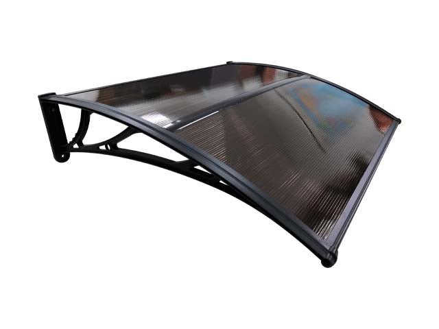 Copertină ECO 150×120 cm din policarbonat – Negru/Bronz – Negru/Bronz