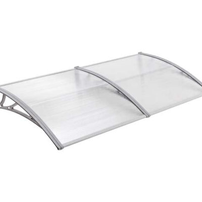 Copertină ECO 200×100 cm din policarbonat – Gri/Transparent – Gri/Transparent