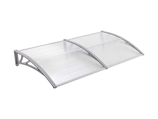Copertină ECO 200×100 cm din policarbonat – Gri/Transparent – Gri/Transparent