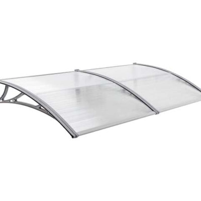 Copertină ECO 200×120 cm din policarbonat – Gri/Transparent – Gri/Transparent