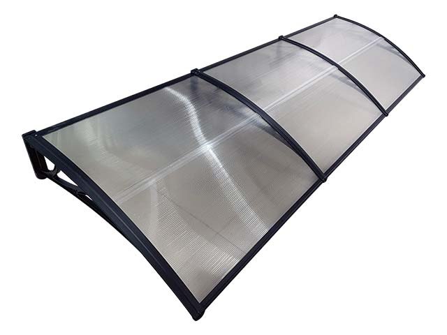 Copertină ECO 300×120 cm din policarbonat – Negru/Transparent – negru/Transparent