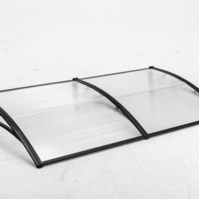 Copertină ECO 240×60 cm din policarbonat – Negru/Transparent – Negru/Transparent
