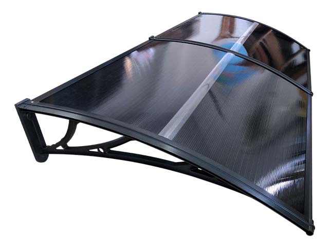 Copertină ECO 200×80 cm din policarbonat – Negru/Antracit – Negru/Antracit
