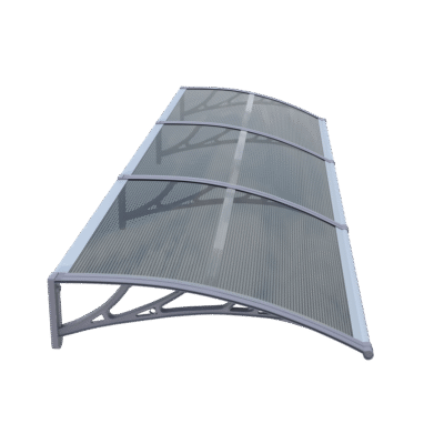 Copertină ECO 300×100 cm din policarbonat – Gri/Antracit – Gri/Antracit
