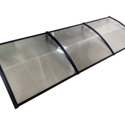 Copertină ECO 300×60 cm din policarbonat – Negru/Transparent – Negru/Transparent